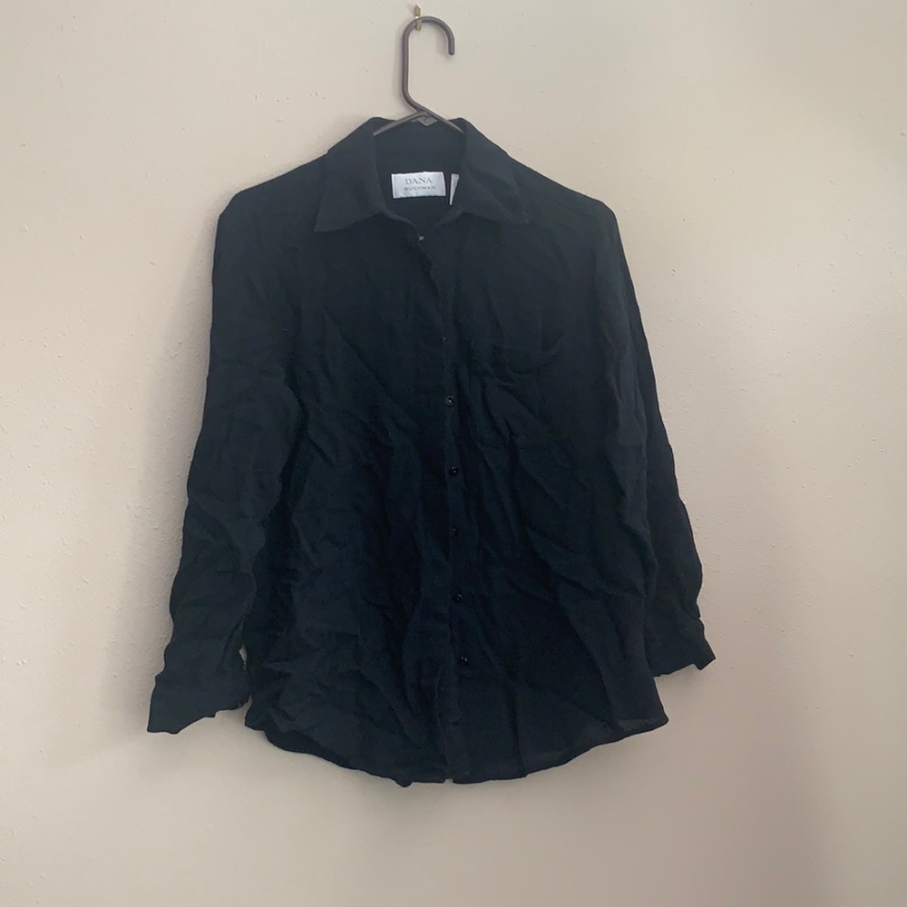 Black Button Down Top
